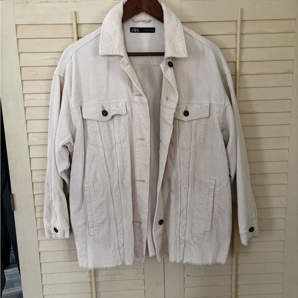 Zara Cream Corduroy Jacket
